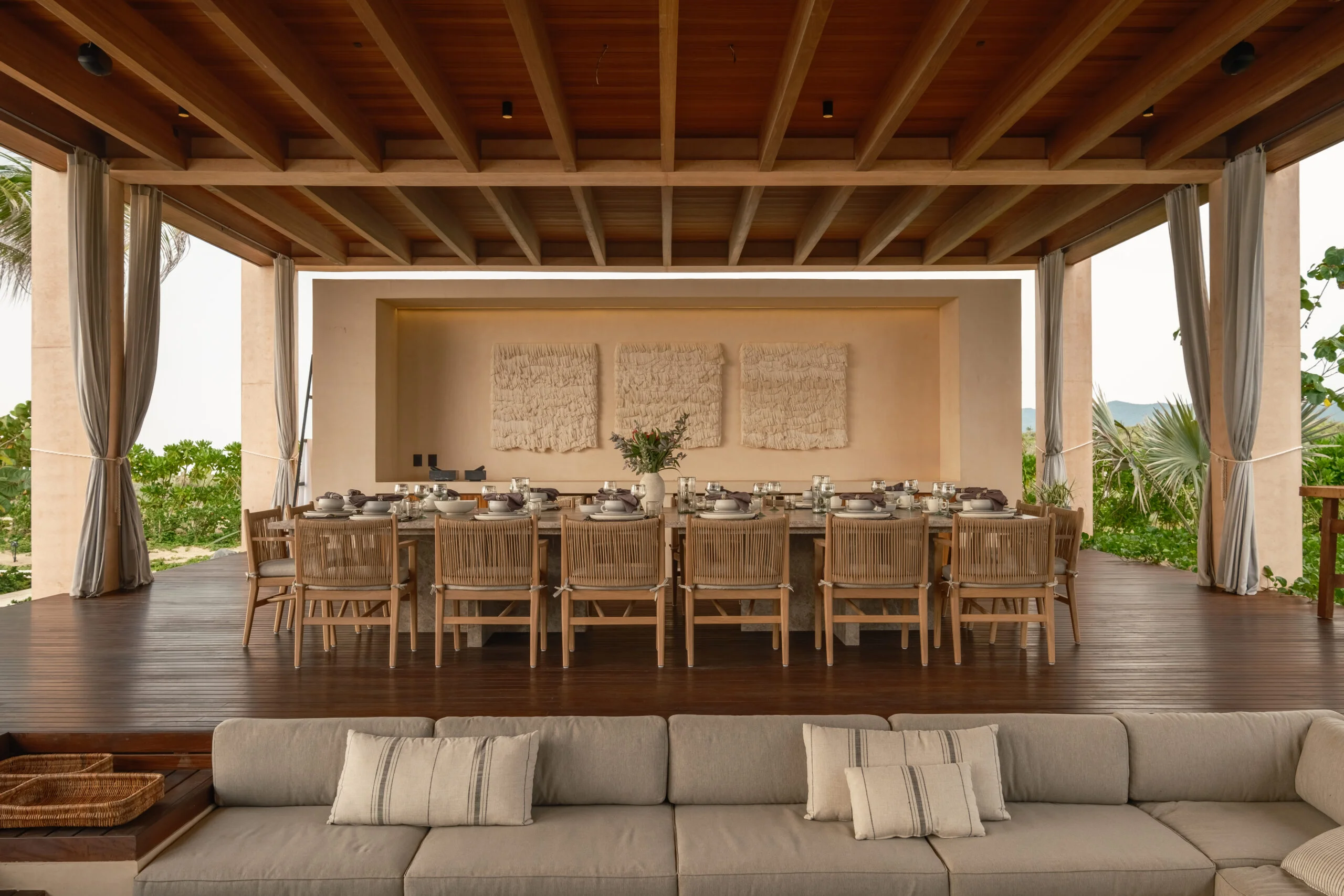 Empty restaurant table